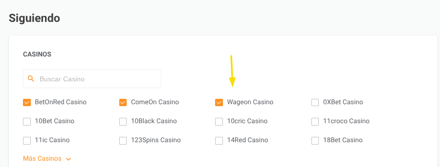  chipy settings search unfollow